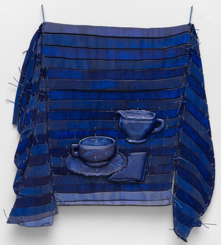 Dan Gunn, Mount Pleasant, Cup and Saucer Set with Creamer (Cobalt), 2020