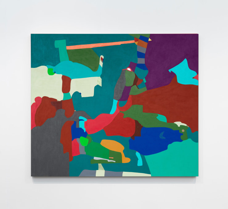 Candida Alvarez Mostly Clear, 2023 acrylic, paint pen, glitter on linen 72 x 84 in 182.9 x 213.4 cm