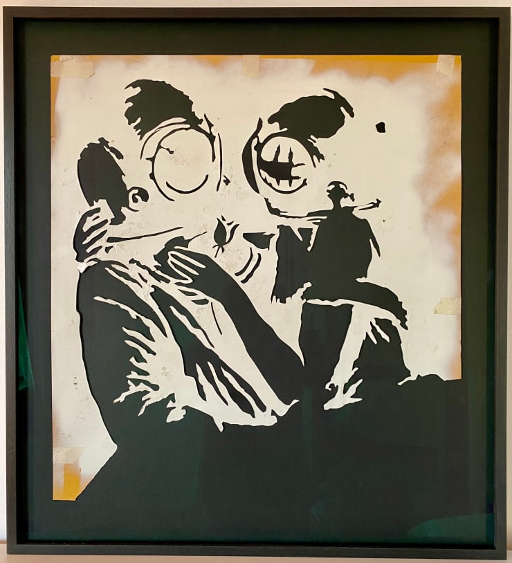 Banksy, Think Tank original stencil., 2003