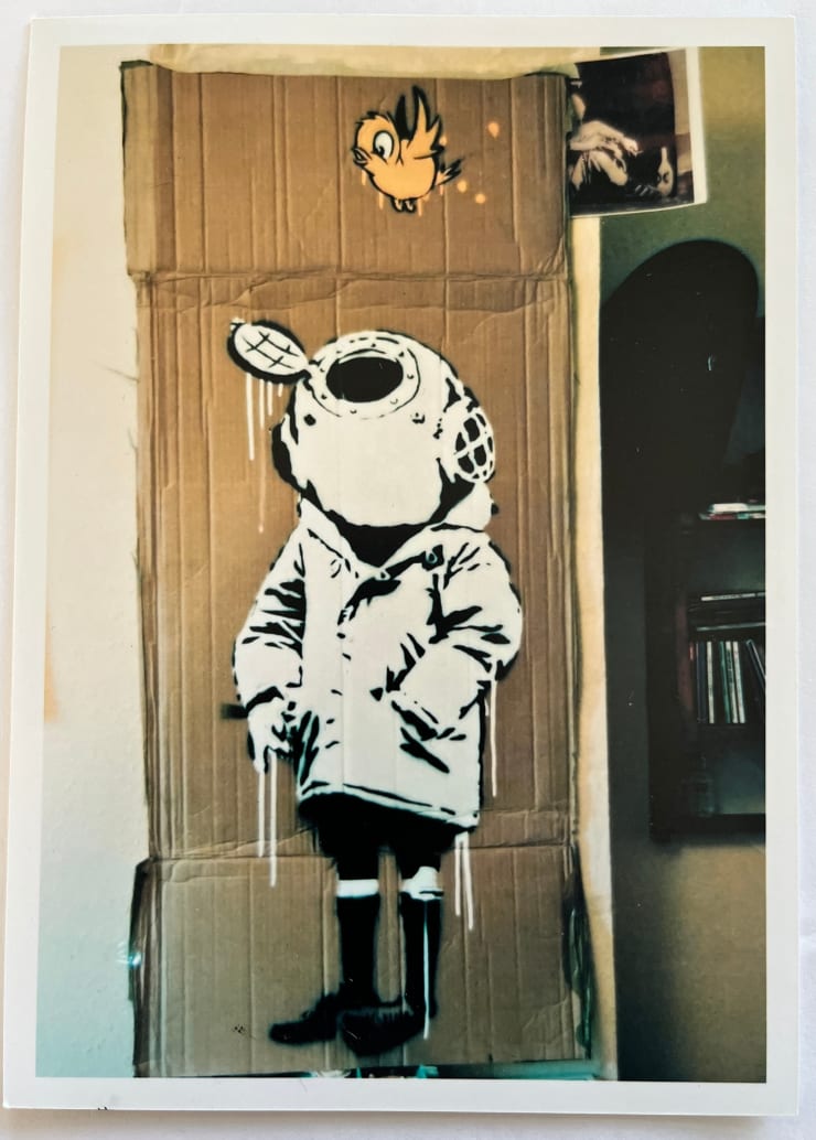 Banksy, "Parka Girl" for Think Tank, 2003