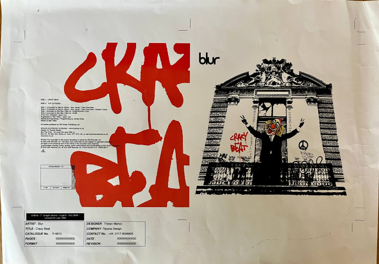 Banksy, "Crazy Beat original art direction by Banksy"., 2003
