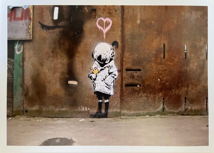 Banksy, original photo from Think Tank, 2002