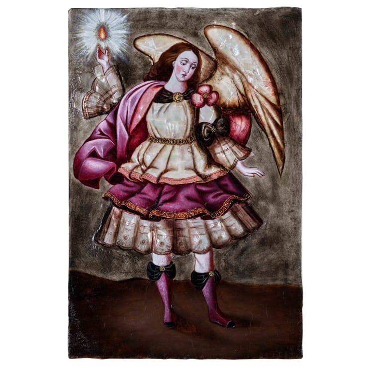 Sergio Miguel, San Miguel Arcángel enconchado (angel), 2025