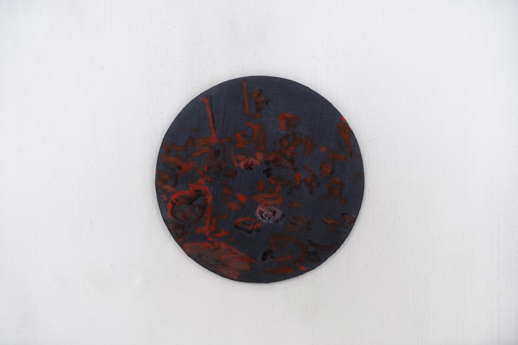 Norman Hyams, Party (Small round, black-red), 2022