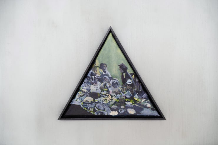 Norman Hyams, Party (Small triangle-green), 2022