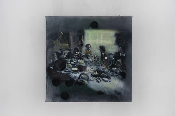 Norman Hyams, Party (Yellow with green spots), 2022