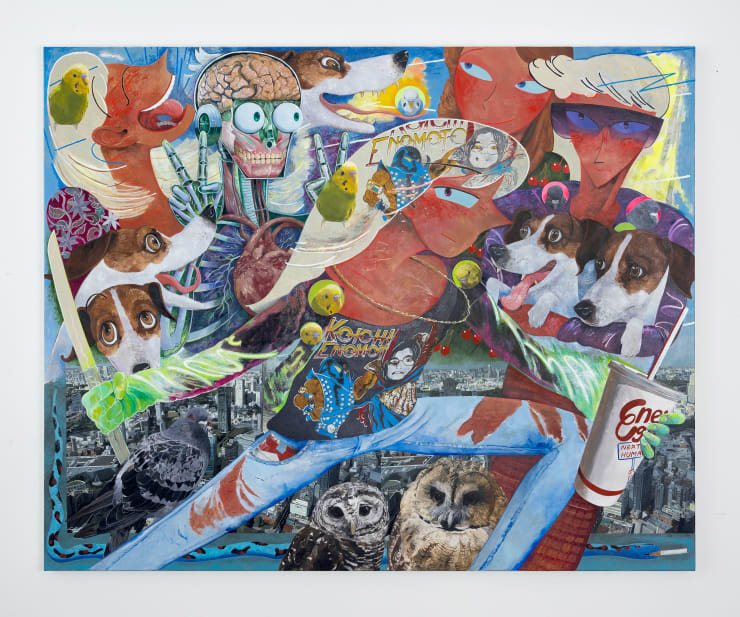 Koichi Enomoto imaginary warrior, 2022 Oil on canvas 51 1/8 x 63 in 130 x 160 cm