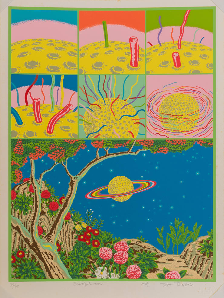 Tiger Tateishi Beautiful Moon, 1979 Silk screen on paper image: H16-9/16 x W12-7/16 inches sheet: H18-1/8 x W13-7/16 inches image: H42 x W31.5 cm sheet: H46 x W34 cm