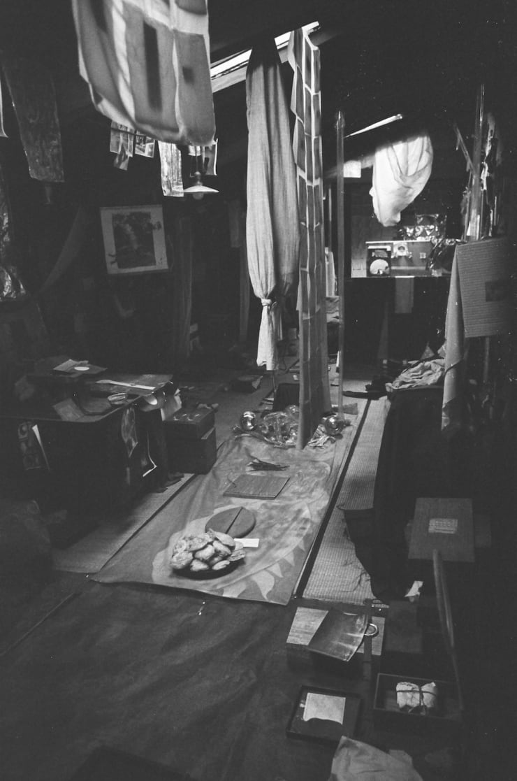 Mitsutoshi Hanaga Matsuzawa Yutaka's Psi Zashiki Room in Shimo Suwa, Japan, 1969 Gelatin silver print on fiber paper. (Hand printed by Seiji and Hatsumi Mizuno) Paper size: 14 x 11 in (35.7 x 27.8 cm)