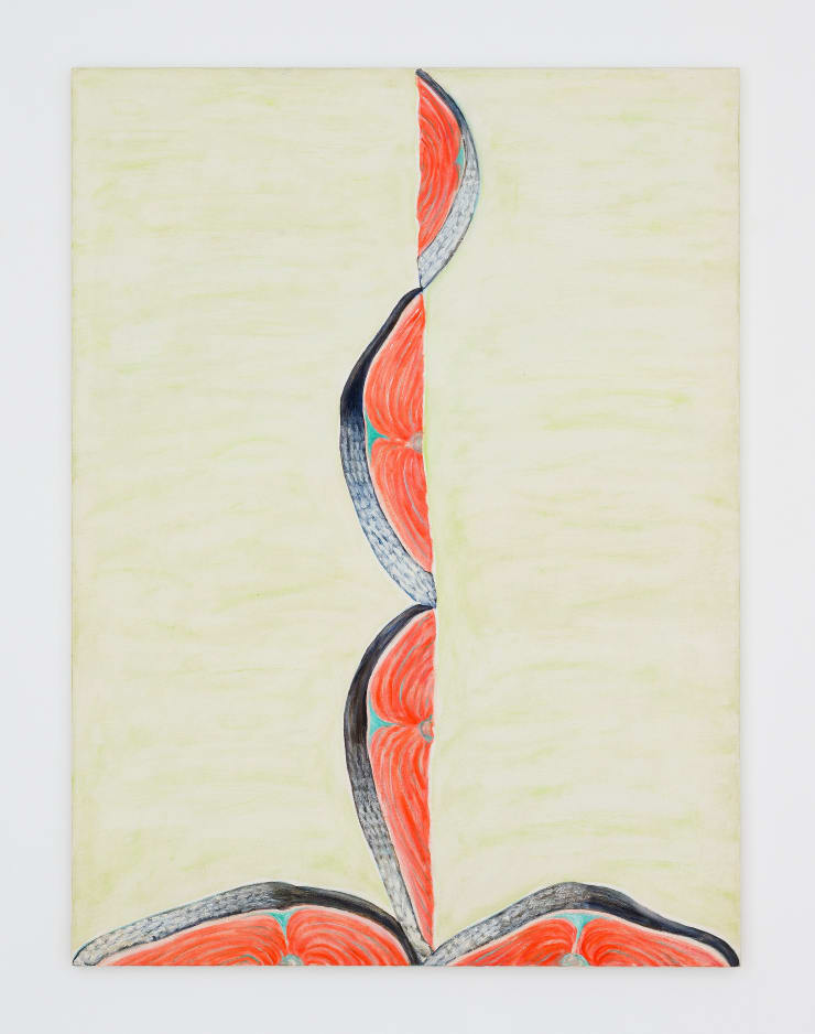 Shigeru Hasegawa 堀損樽−婆痴軽 参 horizontal - vertical three, 2012 Oil on cotton 51 1/4 x 38 1/4 in 130.3 x 97 cm