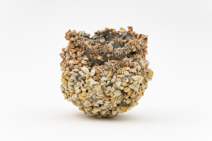 Masaomi Yasunaga Crumbling, 2023 Glass, copper, kaolin 5 7/8 x 6 1/8 x 5 7/8 in 15 x 15.5 x 15 cm