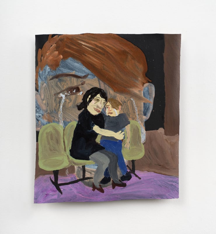 Kyoko Idetsu Too Sad #4, 2024 Oil on cut canvas, mounted on wood 14 5/8 x 12 5/8 in 37 x 32 cm