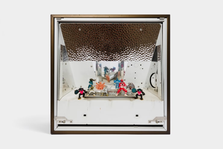 Kenzi Shiokava Unititled, n.d. Light fixture, plastic toys 19 1/2 x 19 1/2 x 10 in 49.5 x 49.5 x 25.4 cm