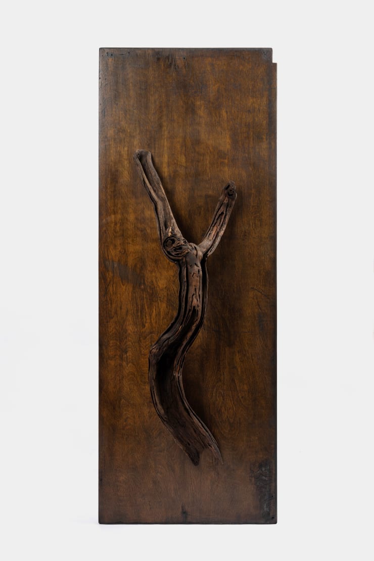 Kenzi Shiokava Untitled, n.d. Wood, dried botanical 80 x 30 x 9 1/2 in 203.2 x 76.2 x 24.1 cm