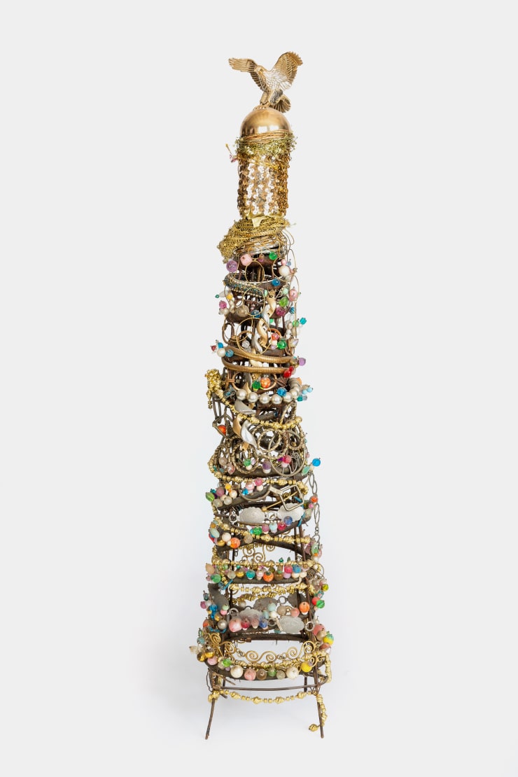 Kenzi Shiokava Untitled, n.d. Wire, beads, metal, sequins 39 3/8 x 9 1/2 x 9 in 100 x 24 x 22.7 cm