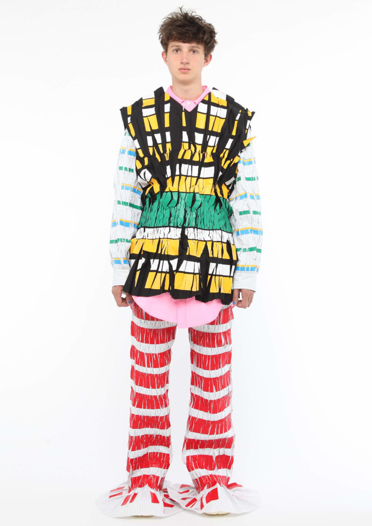 Wataru Tominaga Look 01, 2015 fabric, textile vinyl