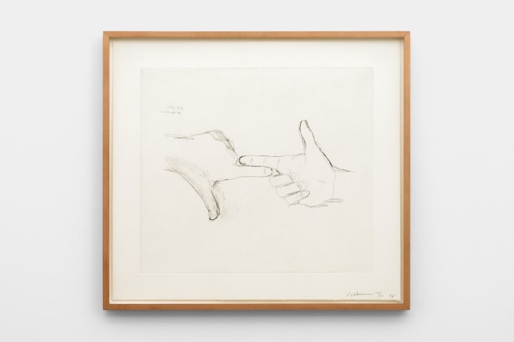 Bruce Nauman Untitled (from 'Fingers and Holes'), 1994 Color etching 19 3/4 x 22 in (50.17 x 55.88 cm)