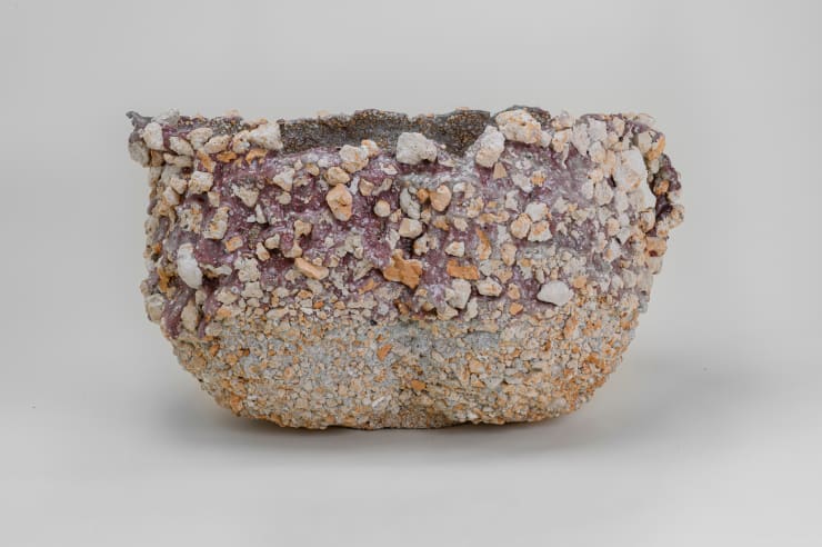 Masaomi Yasunaga Melting Vessel, 2023 Glaze, copper, kaolin 24 3/4 x 40 1/8 x 26 3/4 in 63 x 102 x 68 cm