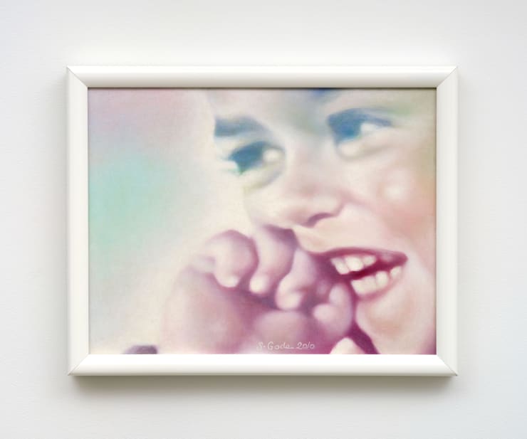 Sawako Goda Laughing Child (3) 笑う子 供 (3), 2010 Oil on canvas, framed 16 1/8 x 20 7/8 in (41 x 53 cm)
