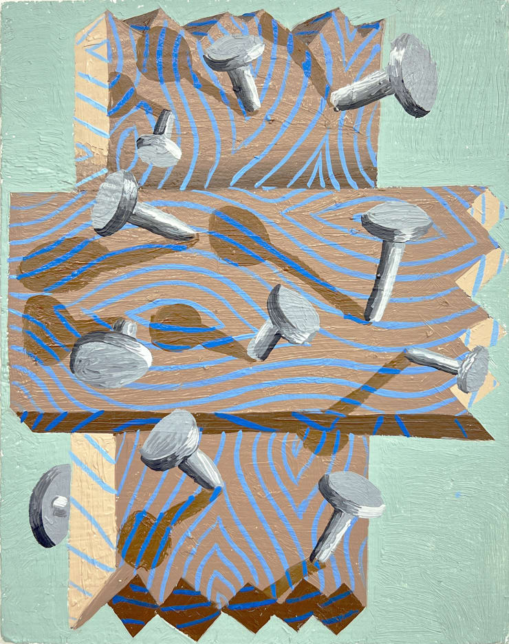 Orthogonal Relationships, 2024 Oil on plywood 18 x 14 cm