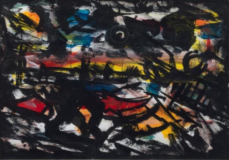 Peter Booth, Untitled Landscape, 20 x 28 cm,