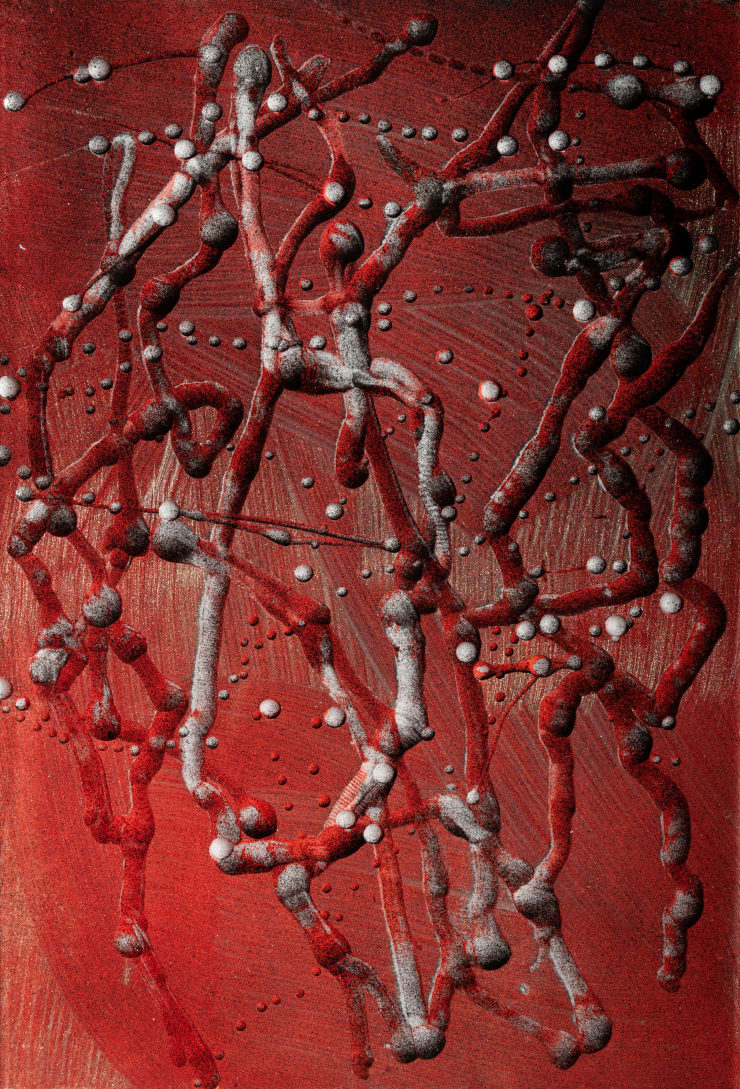 Comic bomb, 2023 Acrylic on engraved acrylic 30 x 21 cm