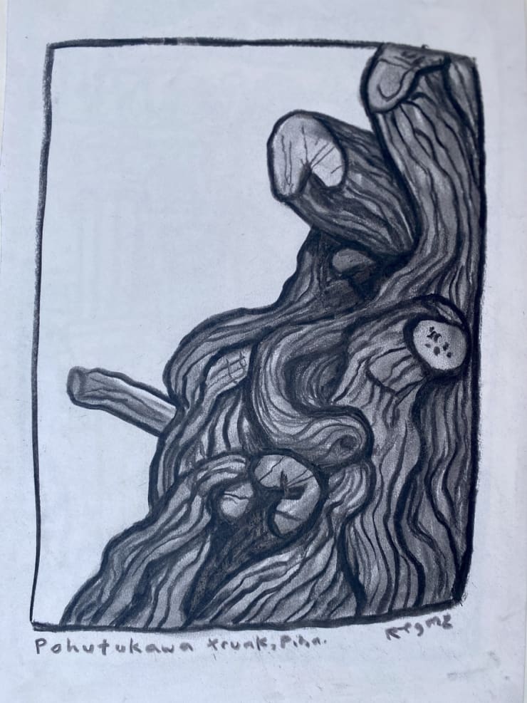 Reg Mombassa, Pohutukawa trunk Piha