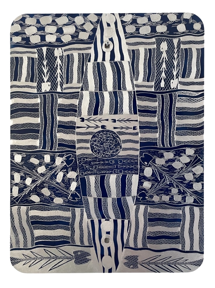 Yiŋapuŋapu, 2023 Etched aluminium 65 x 45 cm