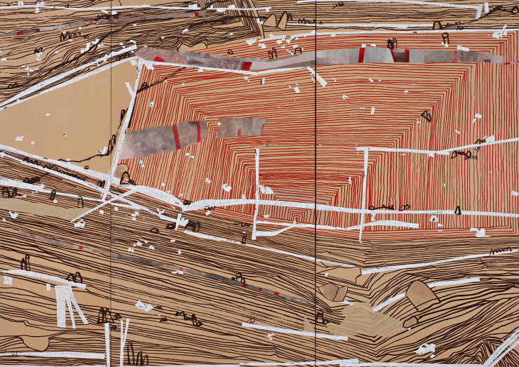 Christophe Stibio, Unfolding Cliffs at Wattamolla (triptych), 2012