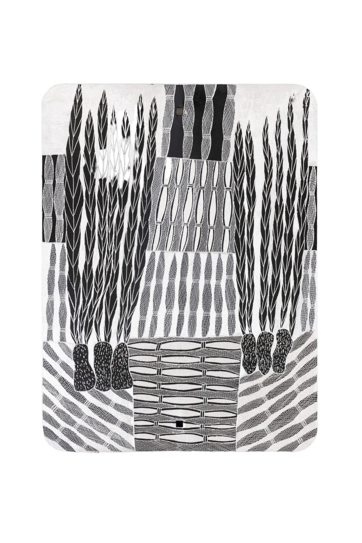 Wayawu Yoku, 2023 Etched aluminium 60cm x 45cm