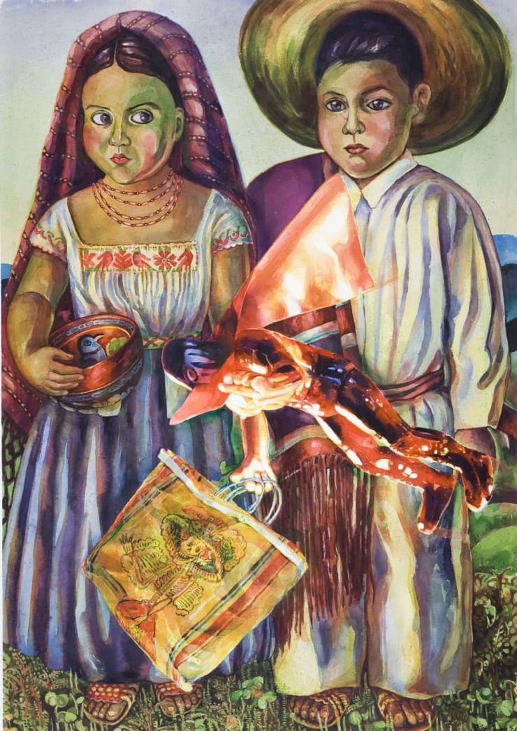 Super Mercado Man, 2004 Watercolour on 300gms Arches paper 102 x 72 cm