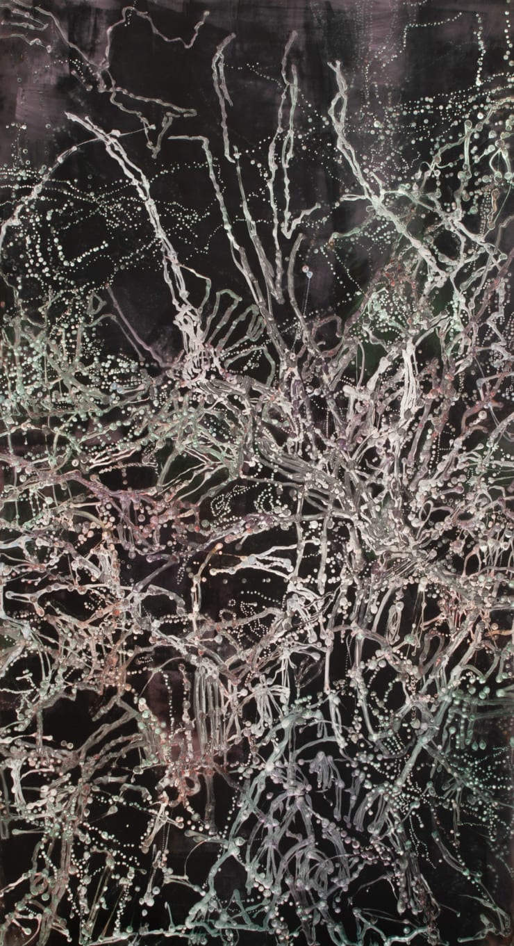 Offshore, 2024 Acrylic on engraved acrylic 180 x 100 cm