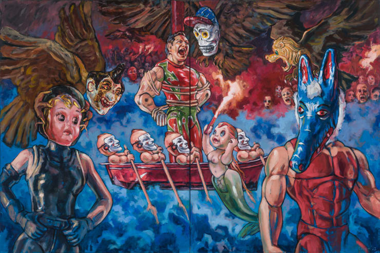 The Sirens, 2022 Acrylic on canvas 122 x 183cm