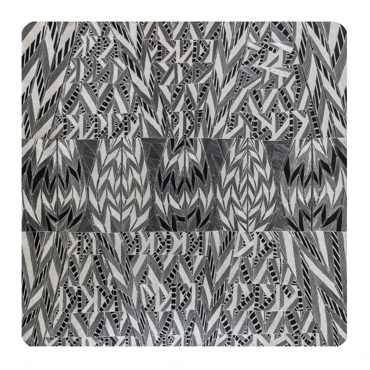 Darraŋgi, 2024 Etched aluminium 120 x 120 cm