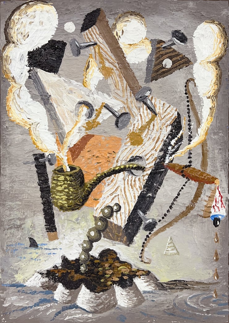 Triagulated Pivot, 2023 Oil on plywood 16 x 22 cm
