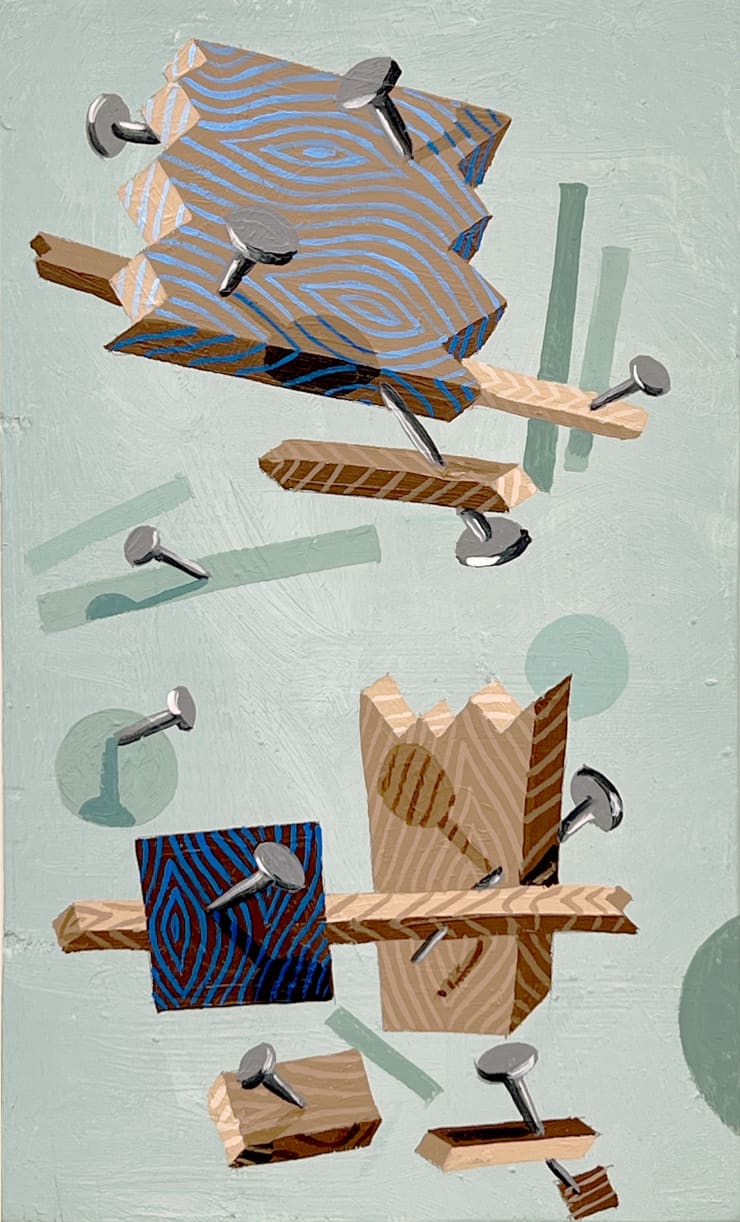 Composition 5D S-12, 2024 Oil on panel 23 x 14 cm