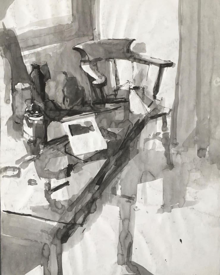 Interior with Chair and Untidy Table