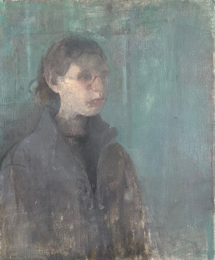 Self Portrait in Grey Fleece