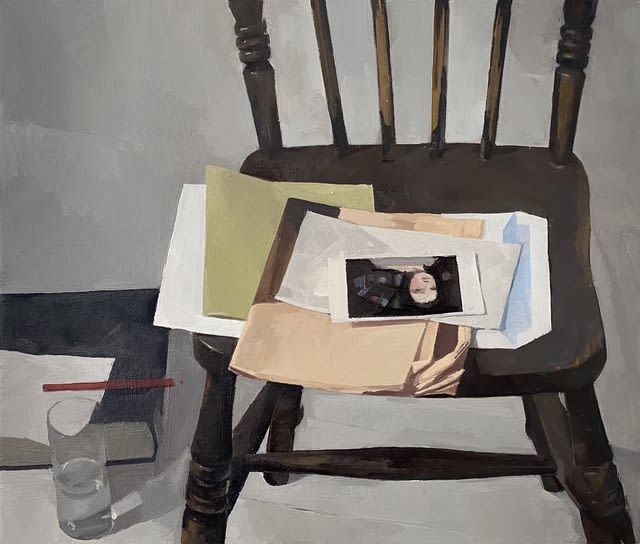 Chair with a Velasquez Postcard