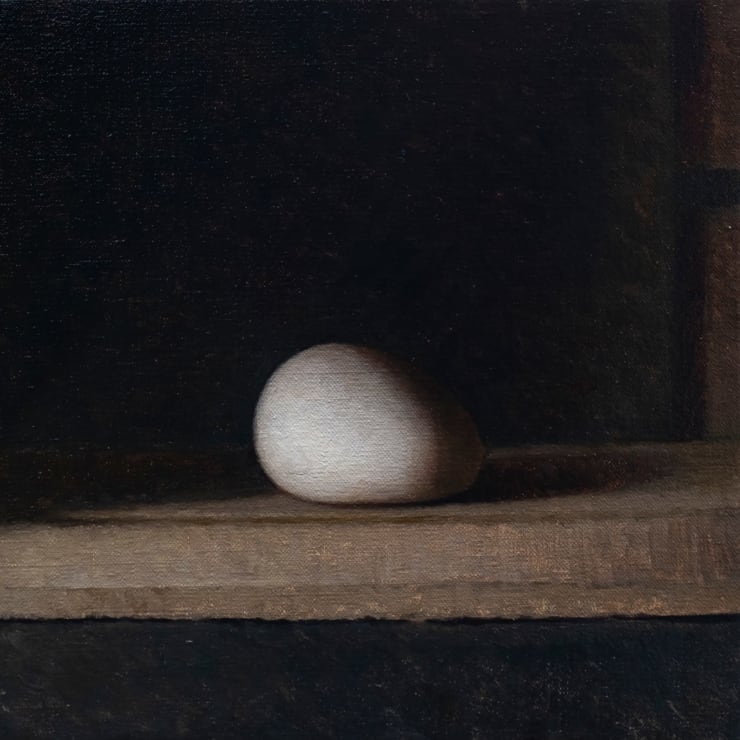 Will Calver Pebble III, 2022 Oil on linen 25 x 25cm / 10 x 10 inch