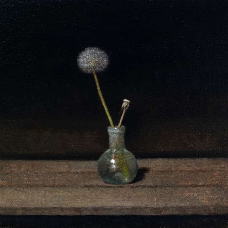 Will Calver Dandelion Clock, 2022 Oil on linen 25 x 25cm / 10 x 10 inch