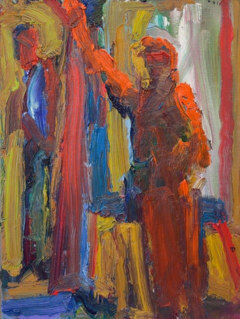 Craig Jefferson Waving Figure (Orange), 2021 Oil on panel 40 x 30 cm