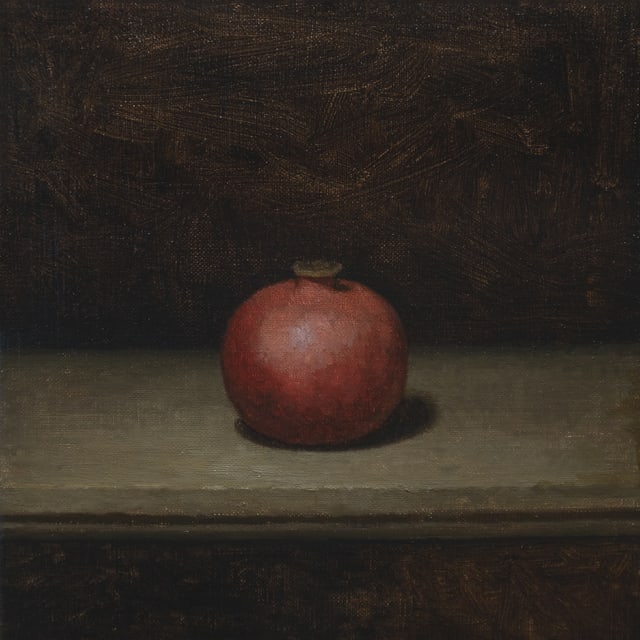 Will Calver Pomegranate, 2021 Oil on linen 25 x 25 cm / 10 x 10inch