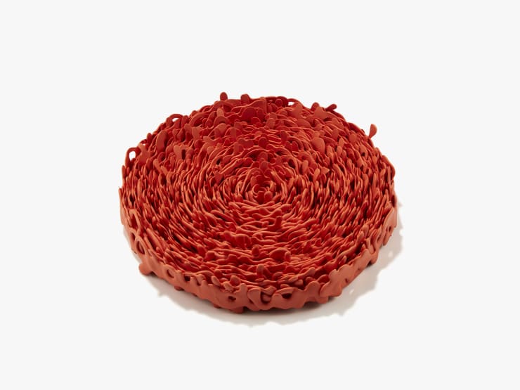 Mimi Joung Sundown in Orange Moon, 2021 Porcelain 22cm (W) x 22cm (D) x 4cm (H)