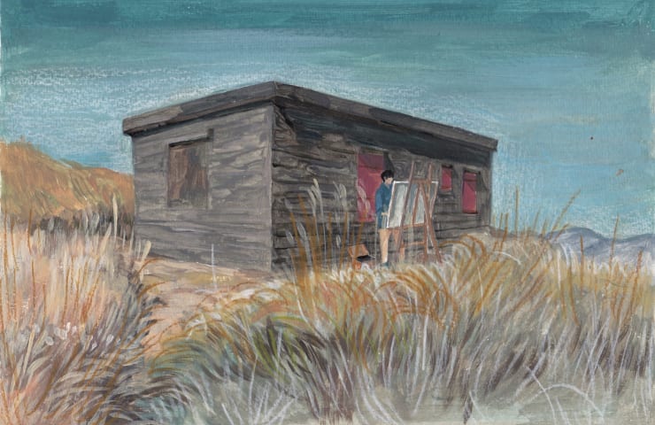 Wong, Stephen Chun Hei 黃進曦, 1/ He is Painting in Front of Hut 22, 2014