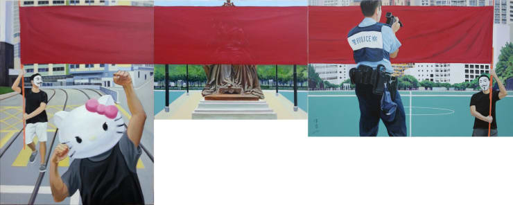 Mok Wai Hong Gary 莫偉康, The Banner No.3 (3 Pieces), 2013