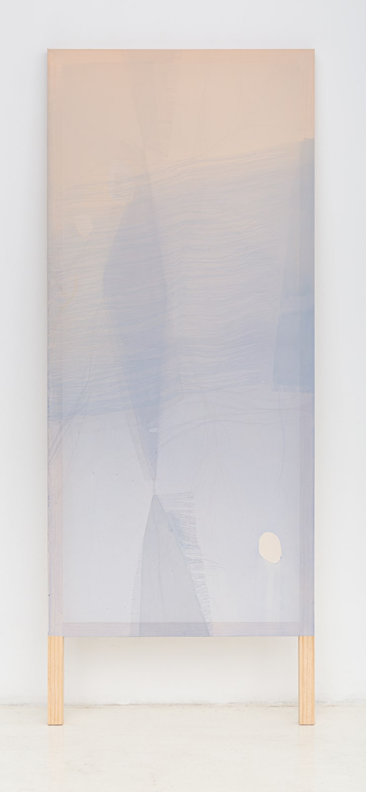 Guo-Liang Tan Montage I, 2020 Acrylic on aeronautical fabric, wood 190 x 65 cm