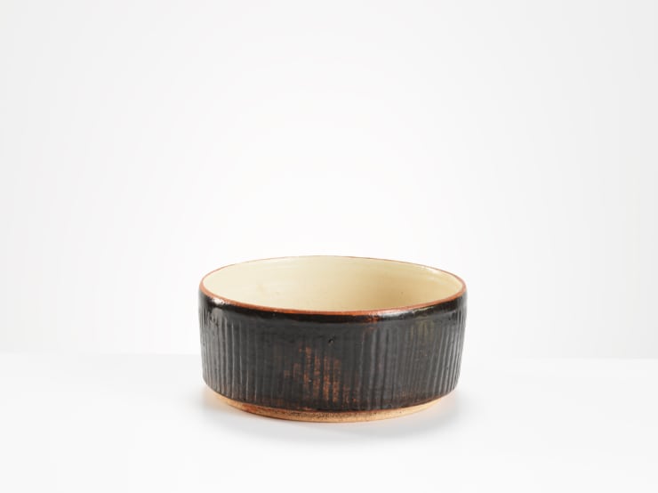 Inger Rokkjaer, Large Black Cylindrical Bowl, 2001