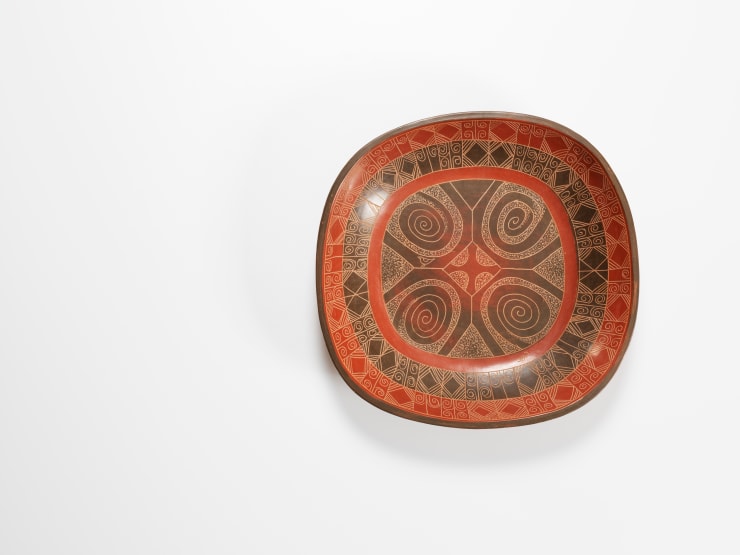 Siddig El Nigoumi, Large Squared Dish, 1986