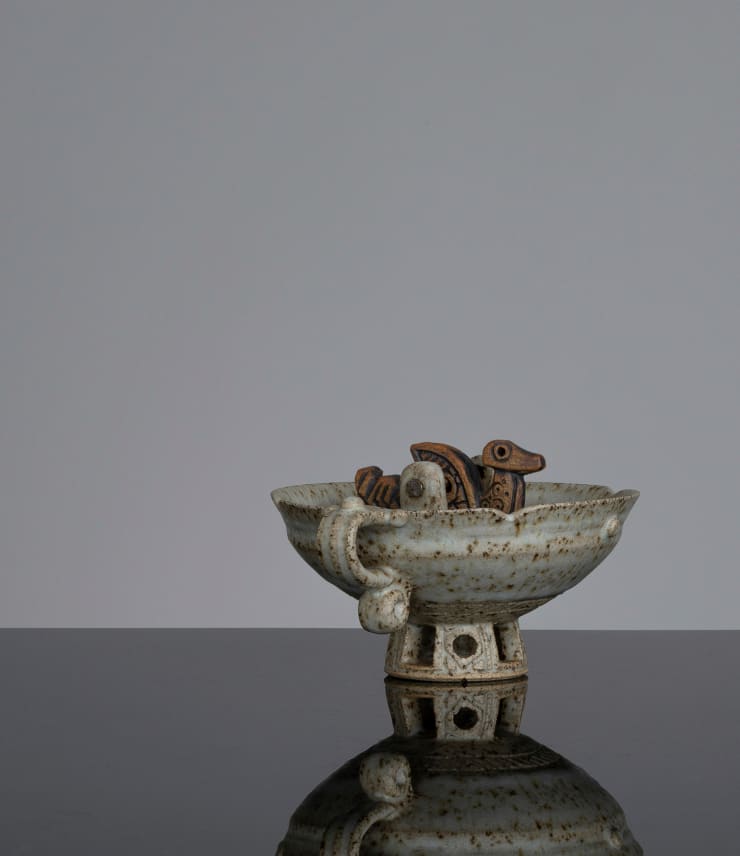 Ian Godfrey, Footed Cup with Swinging Bird, C1970s